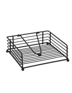 SERVILLETERO METAL GETAFE 18X18X7CM NEGRO