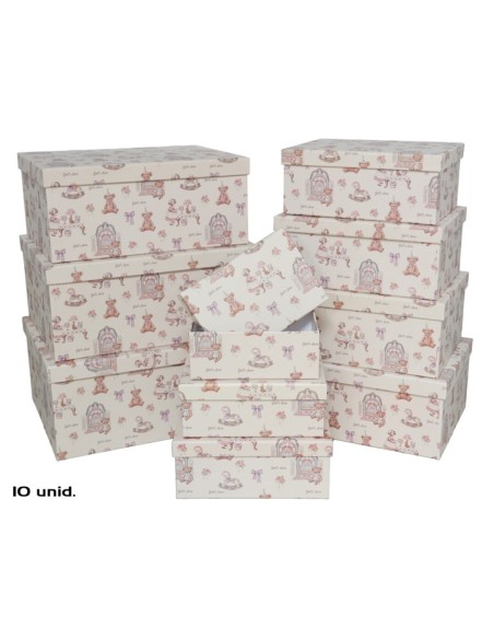 SET 10 CAJAS JUGUETES 37,5X29X16 CM