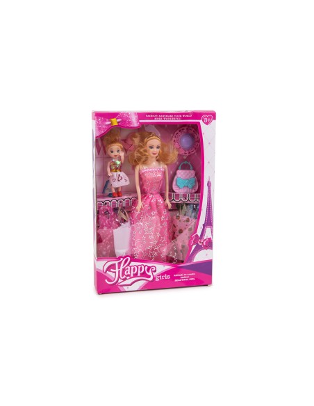 MU?ECA CON NI?A VESTIDOS ACCESORIOS