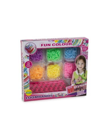 CREA PULSERAS GOMA 6 COLORES CAJA