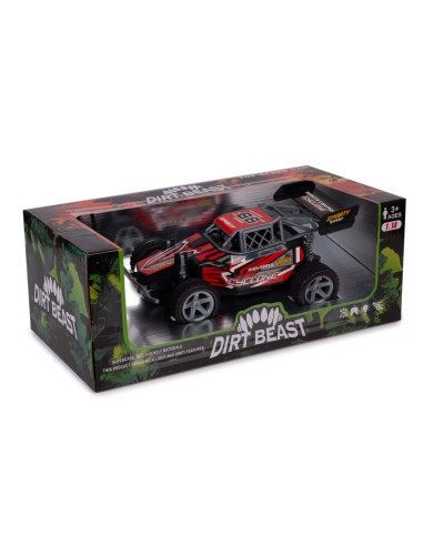 COCHE CARRERAS R/C 1:14 4 CANALES LUZ