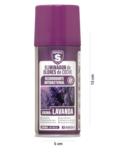 ELIMINADOR DE OLORES DE COCHE LAVANDA
