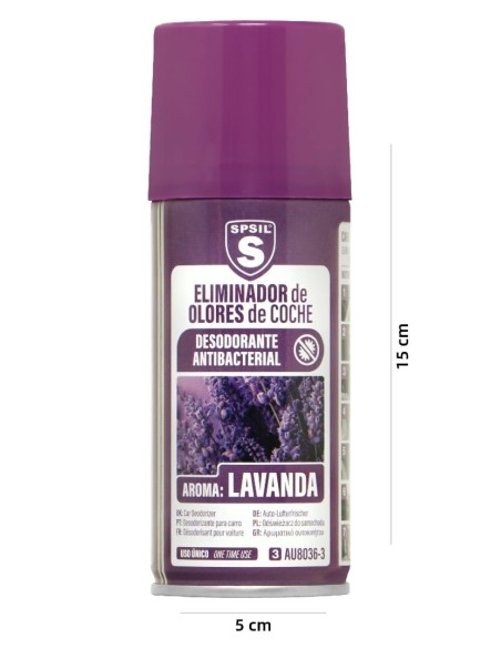 ELIMINADOR DE OLORES DE COCHE LAVANDA
