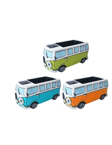 MACETERO FURGONETA C/ LUZ SOLAR 3/S  21,3x11x9,7 cm.