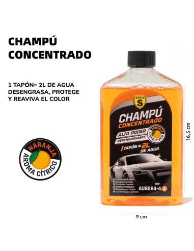 CHAMPU CONCENTRADO COCHE ALTO PODER DESENGRASANTE AROMA CITRICO 500ML