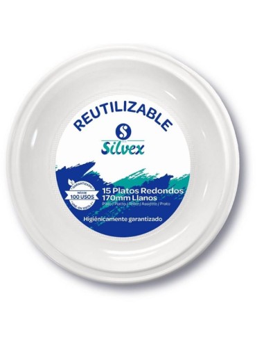 PLATO REUTILIZABLE 170MM LLANO L 15 ALTA CALIDAD