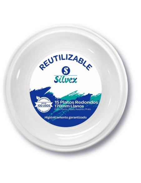 PLATO REUTILIZABLE 170MM LLANO L 15 ALTA CALIDAD