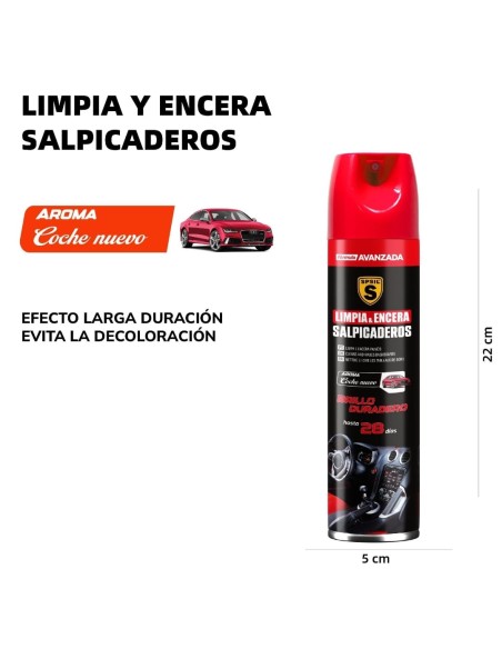 LIMPIA Y ENCERA SALPICADEROS AROMA COCHE NUEVO
