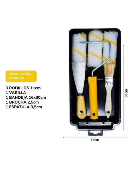JUEGO DE RODILLO PACK 7