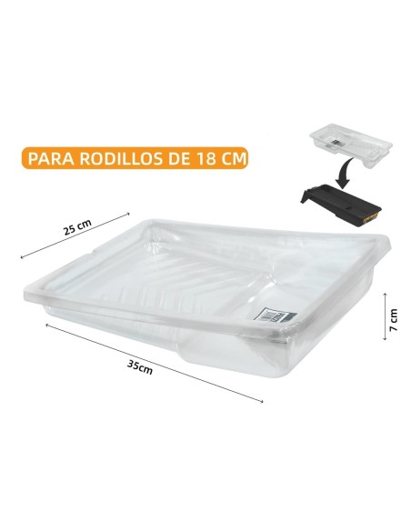 3 FUNDAS DESECHABLES PARA BANDEJA DE PINTURA 18CM
