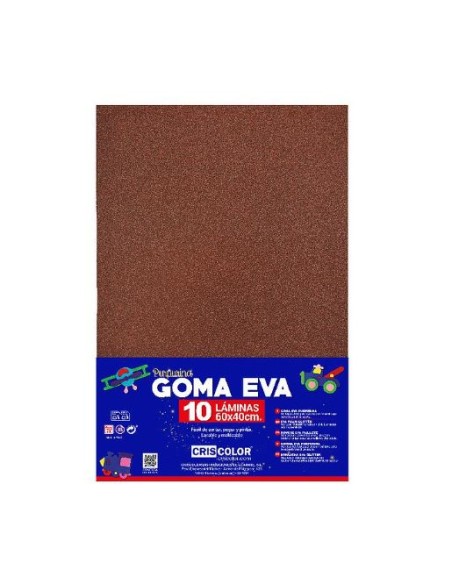 GOMA ECA 40X60CM PURPURINA MARRON CLARO 10UDS