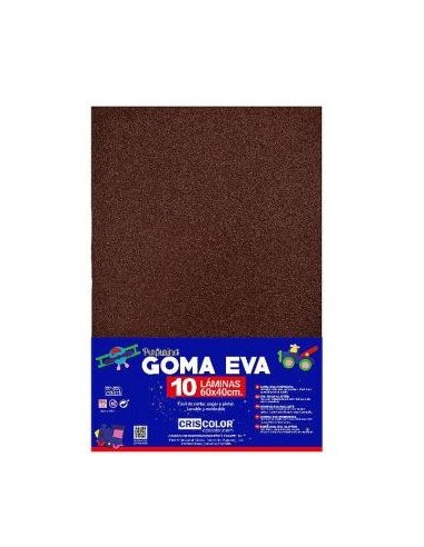 GOMA EVA 40X60 PURPURINA MARRON OSCURO