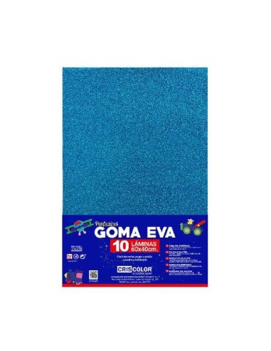 GOMA EVA AZUL PURPURINA 40X60CM 10UDS.