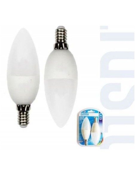 BOMBILLA VELA LED 9W E14 860LM PACK2 6500K LUZ FRIA