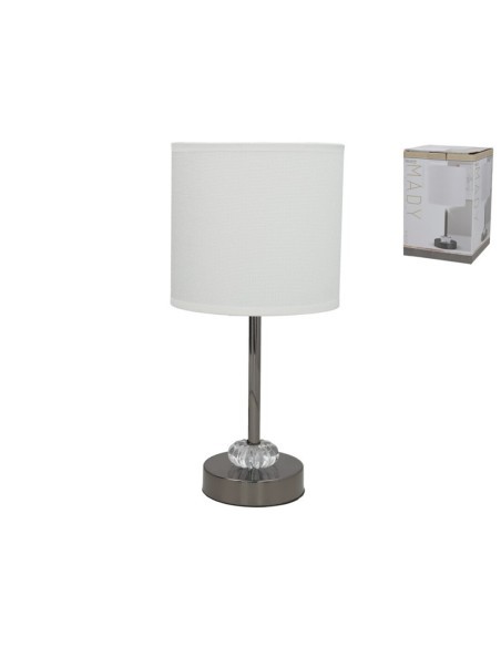 LAMPARA CERAMICA MADY 33CM GRIS