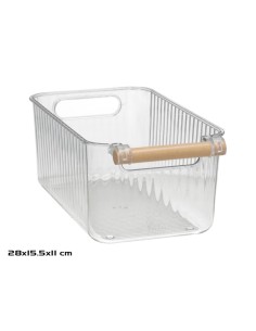 BANDEJA ORGANIZADORA ASA MADERA 28X15,5X11,5CM TRA