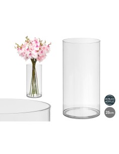 JARRON CILINDRICO ACRILICO 12X25CM