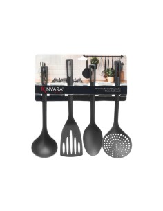 SET 4 UTENSILIOS NEGROS