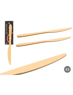 SET 2 CUCHILLOS DORADOS