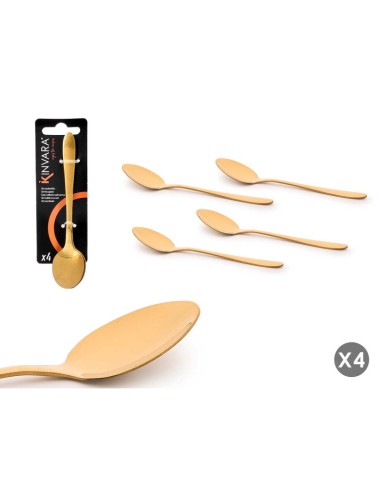 SET 4 CUCHARILLAS DORADAS