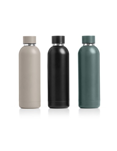 TERMO BASE ACERO 500ML SURTIDO 3 COLORES OSCUROS