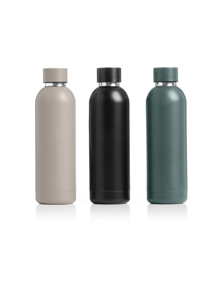 TERMO BASE ACERO 500ML SURTIDO 3 COLORES OSCUROS