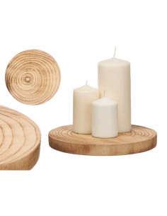 SOPORTE DECOR REDONDO MADERA QUEMADA GRD