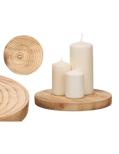 SOPORTE DECOR REDONDO MADERA QUEMADA GRD