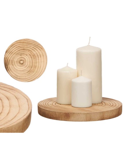 SOPORTE DECOR REDONDO MADERA QUEMADA GRD