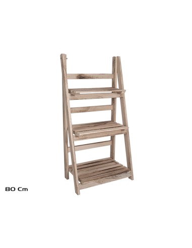 ESTANTE MADERA 3 BALDAS 80X41X25 NATURAL
