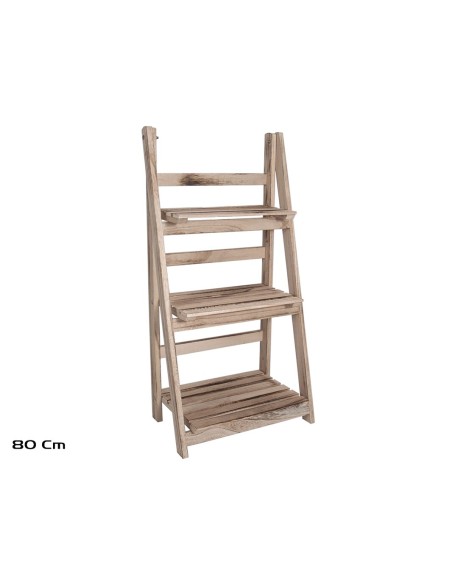 ESTANTE MADERA 3 BALDAS 80X41X25 NATURAL