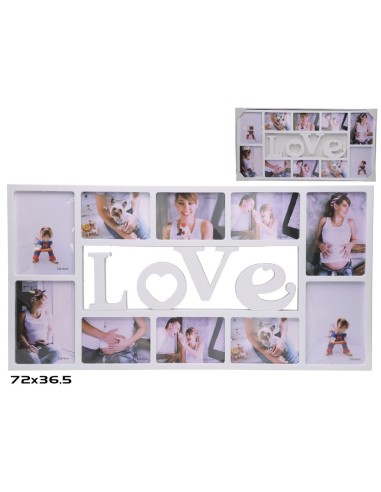 PORTAFOTOS MULTIPLE LOVE 72X36,5 CM