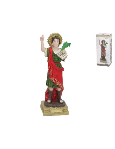 FIGURA SANTO PANCRA 7X6X19,5 CM RESINA