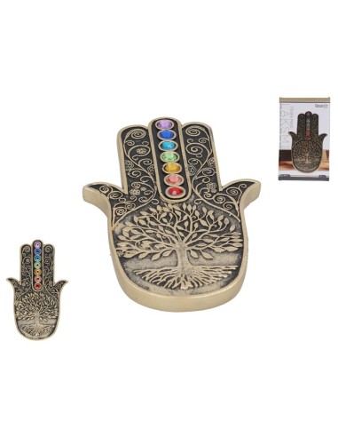 FIGURA MANO DECO LAKSMI 16,9X10,1X1,1 CM RESINA