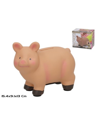 HUCHA CERDO RAMONA 15,4X9,1X13CM