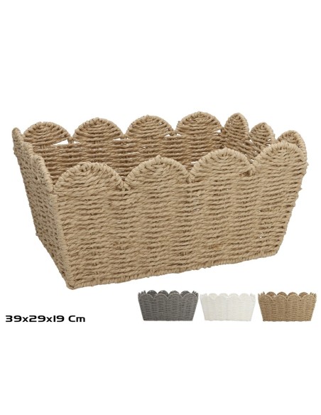 CESTA ELOISA 39X29X19CM 3 SURT.