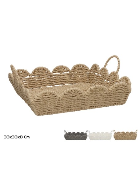 CESTA C/ASAS ELOISA 33X33X8CM 3 SURT.