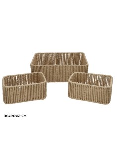 CESTAS X3 LISA 36X26X12CM NATURAL