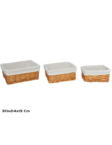 CESTA X3 PENELOPE 30X24X13CM NATURAL