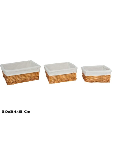 CESTA X3 PENELOPE 30X24X13CM NATURAL
