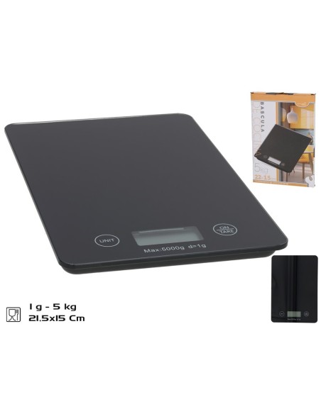 BASCULA COCINA 5KG 22X15,5 CM