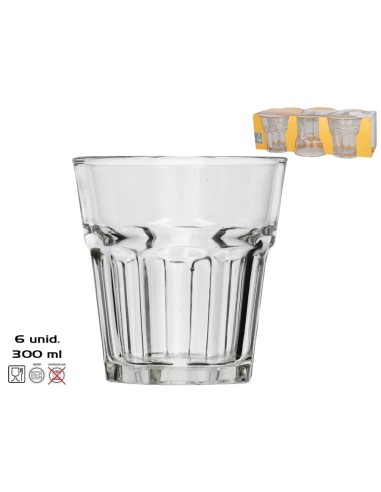 SET 6 VASOS CASABLANCA 300 ML