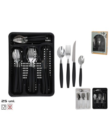 SET CUBERTERIA BERLIN 25 PCS 29X20CM 2 SURT