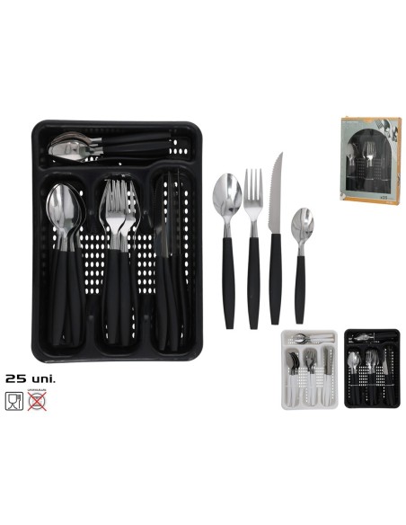 SET CUBERTERIA BERLIN 25 PCS 29X20CM 2 SURT