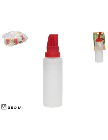 ACEITERA C/BROCHA SILICONA 350ML ROJO