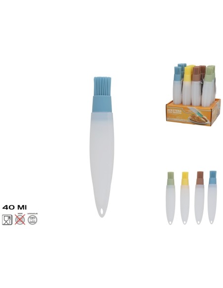 ACEITERA C/BROCHA SILICONA 40ML 4 SURT