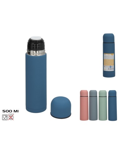 TERMO ACERO INOX 12H C/ DOBLE CAPA HOUSTON 500ML