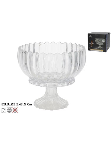 BOWL CRISTAL C/PIE ALASKA 23,3X21,5CM