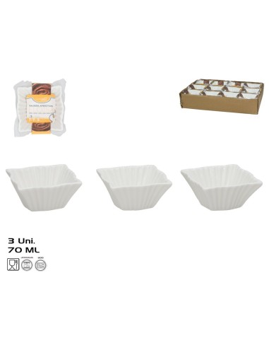 SALSERA APERITIVO X3 ELOISA 70ML 6,9X6,9X3,4CM