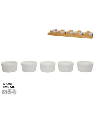 RAMEKIN X5 YURENA 125ML 8X8X4,2CM BLANCO
